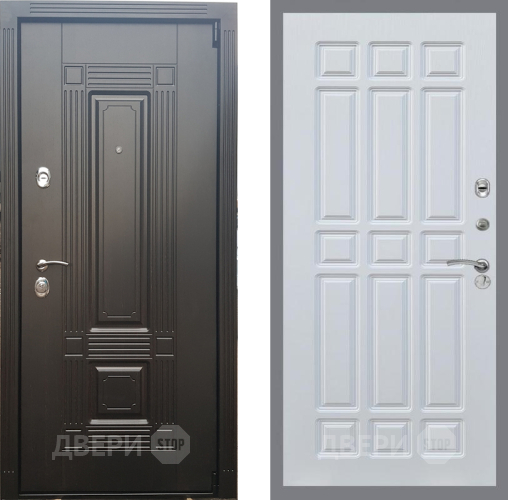 Входная металлическая Дверь Рекс (REX) 9 FL-33 Белый ясень в Пущино