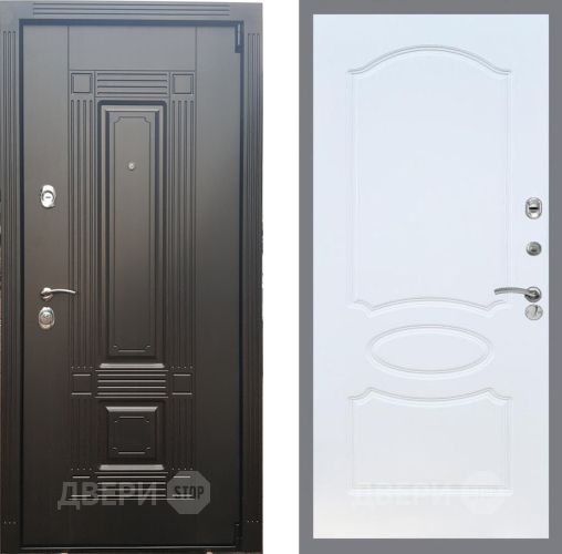 Входная металлическая Дверь Рекс (REX) 9 FL-128 Белый ясень в Пущино