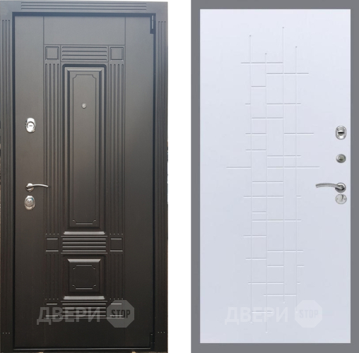 Входная металлическая Дверь Рекс (REX) 9 FL-289 Белый ясень в Пущино