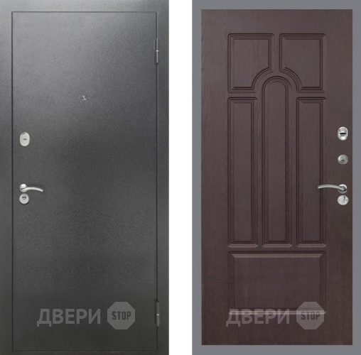 Входная металлическая Дверь Рекс (REX) 2А Серебро Антик FL-58 Венге в Пущино