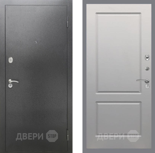 Входная металлическая Дверь Рекс (REX) 2А Серебро Антик FL-117 Грей софт в Пущино