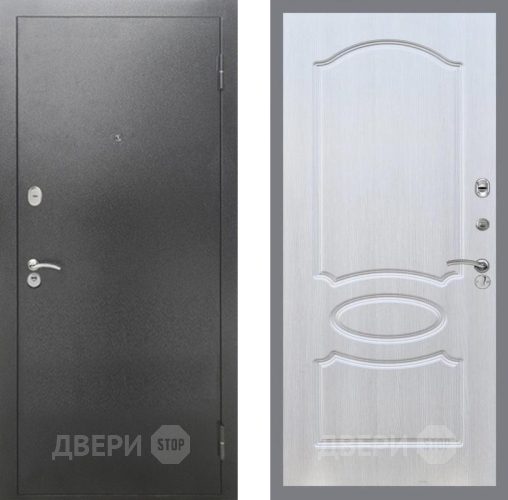 Входная металлическая Дверь Рекс (REX) 2А Серебро Антик FL-128 Лиственница беж в Пущино