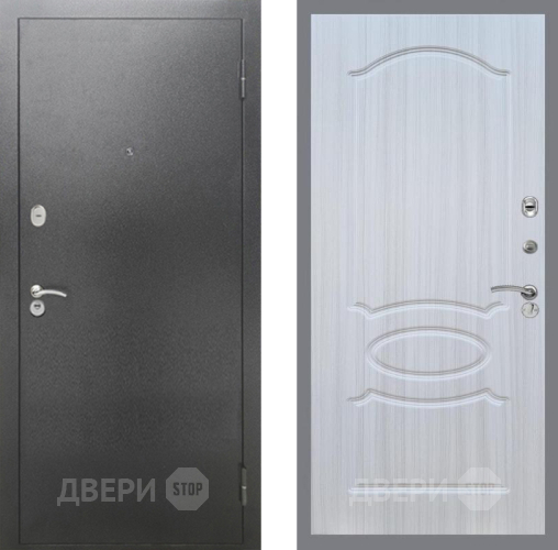 Дверь Рекс (REX) 2А Серебро Антик FL-128 Сандал белый в Пущино