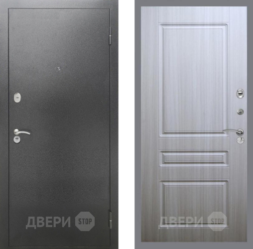 Входная металлическая Дверь Рекс (REX) 2А Серебро Антик FL-243 Сандал белый в Пущино