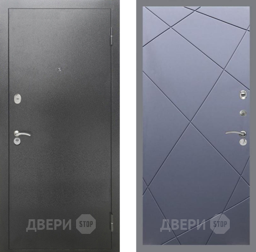 Дверь Рекс (REX) 2А Серебро Антик FL-291 Силк титан в Пущино