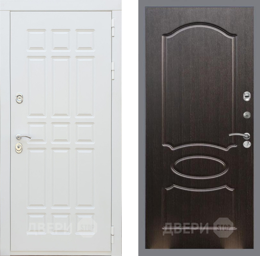 Входная металлическая Дверь Рекс (REX) 8 Силк Сноу FL-128 Венге светлый в Пущино
