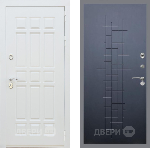 Входная металлическая Дверь Рекс (REX) 8 Силк Сноу FL-289 Ясень черный в Пущино
