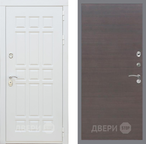 Входная металлическая Дверь Рекс (REX) 8 Силк Сноу GL венге поперечный в Пущино