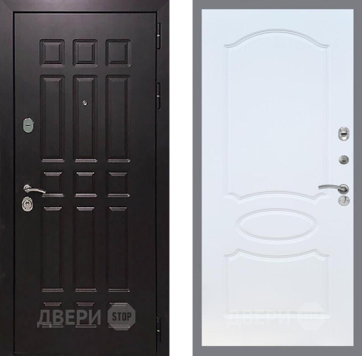 Входная металлическая Дверь Рекс (REX) 8 FL-128 Белый ясень в Пущино