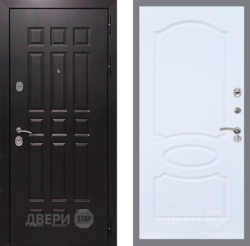 Входная металлическая Дверь Рекс (REX) 8 FL-128 Силк Сноу в Пущино