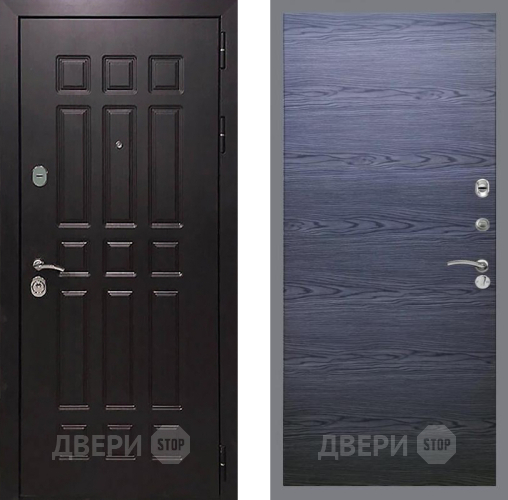 Входная металлическая Дверь Рекс (REX) 8 GL Дуб тангенальный черный в Пущино