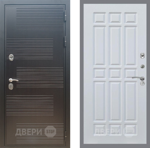 Входная металлическая Дверь Рекс (REX) премиум 185 FL-33 Белый ясень в Пущино