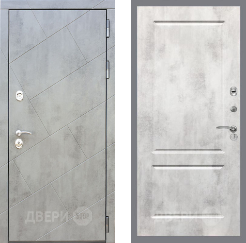 Входная металлическая Дверь Рекс (REX) 22 FL-117 Бетон светлый в Пущино