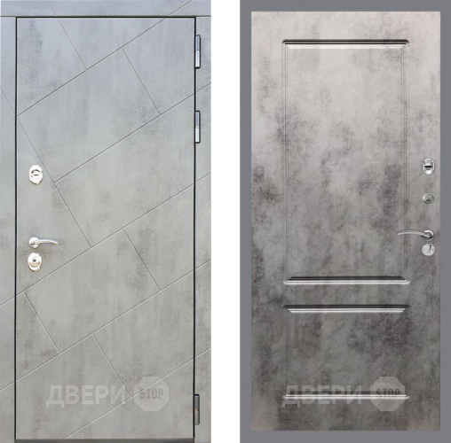 Входная металлическая Дверь Рекс (REX) 22 FL-117 Бетон темный в Пущино