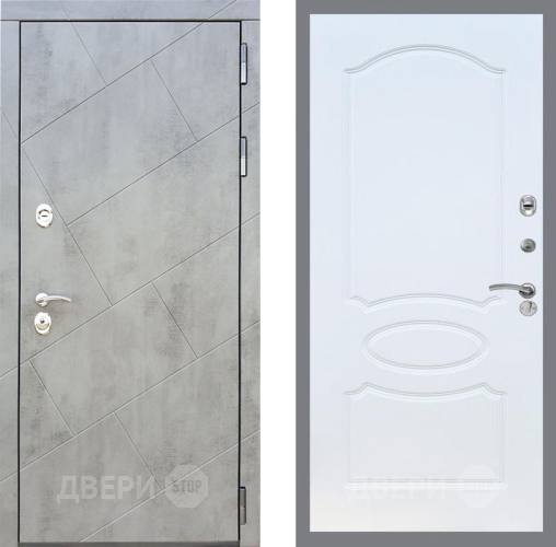 Входная металлическая Дверь Рекс (REX) 22 FL-128 Белый ясень в Пущино