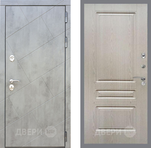 Входная металлическая Дверь Рекс (REX) 22 FL-243 Беленый дуб в Пущино