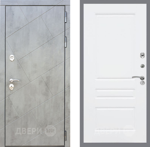 Входная металлическая Дверь Рекс (REX) 22 FL-243 Силк Сноу в Пущино