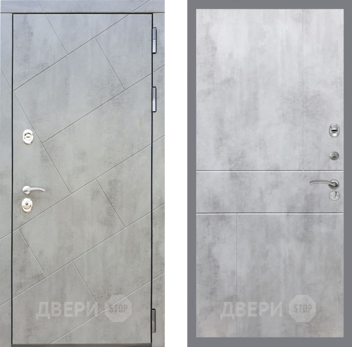 Входная металлическая Дверь Рекс (REX) 22 FL-290 Бетон светлый в Пущино