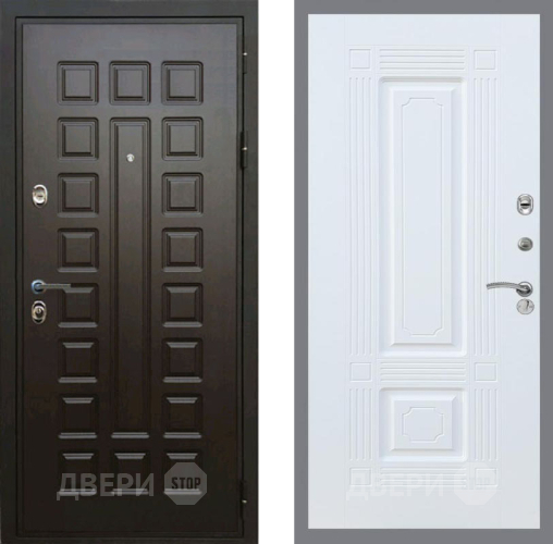 Входная металлическая Дверь Рекс (REX) Премиум 3к FL-2 Силк Сноу в Пущино