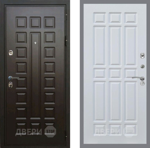 Входная металлическая Дверь Рекс (REX) Премиум 3к FL-33 Белый ясень в Пущино