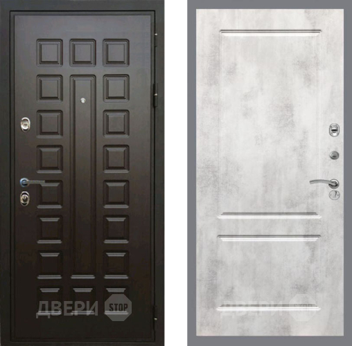 Входная металлическая Дверь Рекс (REX) Премиум 3к FL-117 Бетон светлый в Пущино