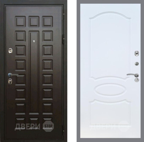 Входная металлическая Дверь Рекс (REX) Премиум 3к FL-128 Белый ясень в Пущино