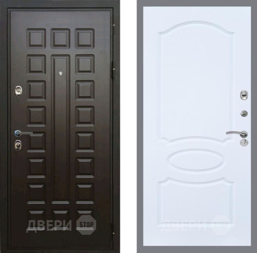 Входная металлическая Дверь Рекс (REX) Премиум 3к FL-128 Силк Сноу в Пущино