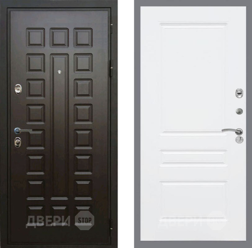Входная металлическая Дверь Рекс (REX) Премиум 3к FL-243 Силк Сноу в Пущино
