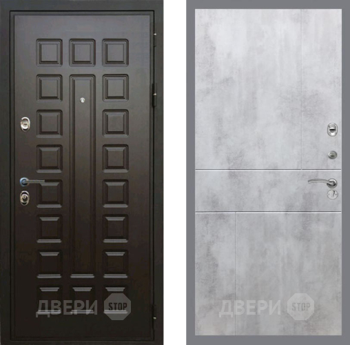 Входная металлическая Дверь Рекс (REX) Премиум 3к FL-290 Бетон светлый в Пущино