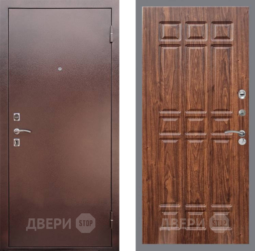 Входная металлическая Дверь Рекс (REX) 1 FL-33 орех тисненый в Пущино