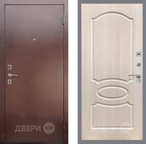 Входная металлическая Дверь Рекс (REX) 1 FL-128 Беленый дуб в Пущино
