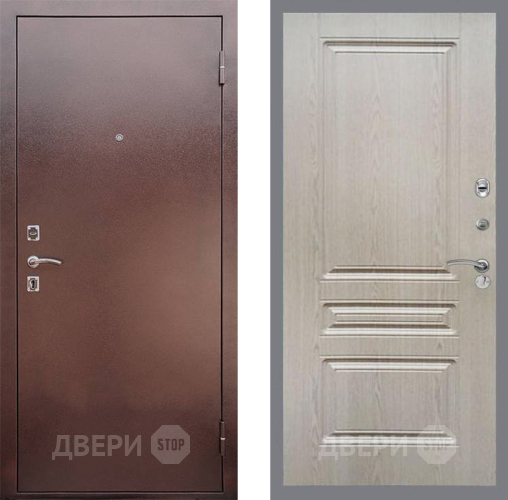 Входная металлическая Дверь Рекс (REX) 1 FL-243 Беленый дуб в Пущино