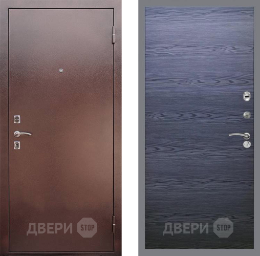 Входная металлическая Дверь Рекс (REX) 1 GL Дуб тангенальный черный в Пущино
