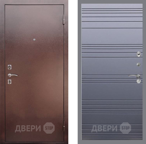 Входная металлическая Дверь Рекс (REX) 1 Line Силк титан в Пущино