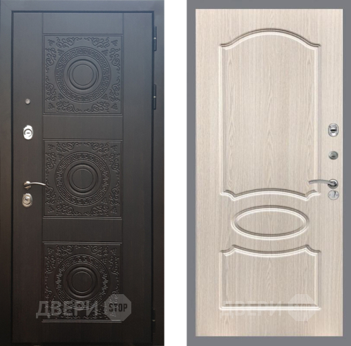 Входная металлическая Дверь Рекс (REX) 10 FL-128 Беленый дуб в Пущино