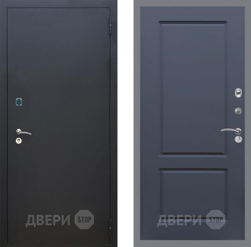 Входная металлическая Дверь Рекс (REX) 1A Черный Муар FL-117 Силк титан в Пущино