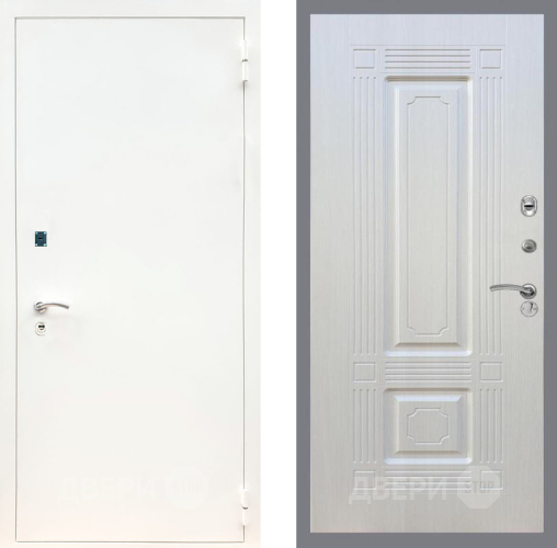 Входная металлическая Дверь Рекс (REX) 1А Белая шагрень FL-2 Лиственница беж в Пущино