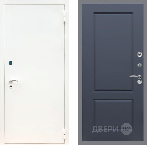 Входная металлическая Дверь Рекс (REX) 1А Белая шагрень FL-117 Силк титан в Пущино