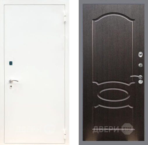 Входная металлическая Дверь Рекс (REX) 1А Белая шагрень FL-128 Венге светлый в Пущино