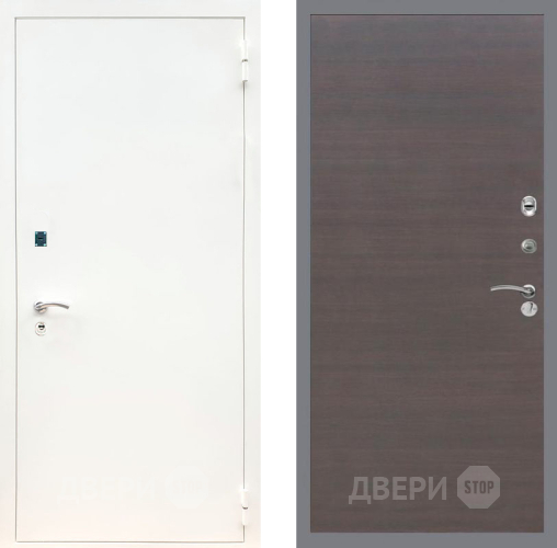 Входная металлическая Дверь Рекс (REX) 1А Белая шагрень GL венге поперечный в Пущино