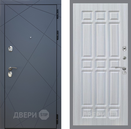 Входная металлическая Дверь Рекс (REX) 13 Силк Титан FL-33 Сандал белый в Пущино