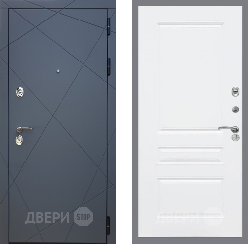 Входная металлическая Дверь Рекс (REX) 13 Силк Титан FL-243 Силк Сноу в Пущино