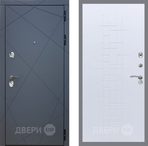 Входная металлическая Дверь Рекс (REX) 13 Силк Титан FL-289 Белый ясень в Пущино