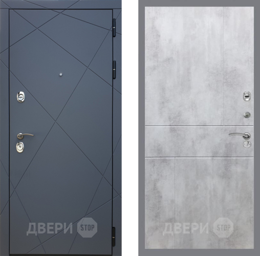 Входная металлическая Дверь Рекс (REX) 13 Силк Титан FL-290 Бетон светлый в Пущино