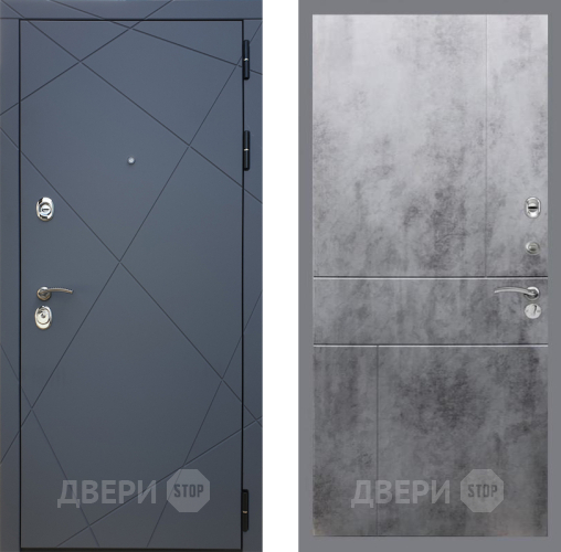 Входная металлическая Дверь Рекс (REX) 13 Силк Титан FL-290 Бетон темный в Пущино