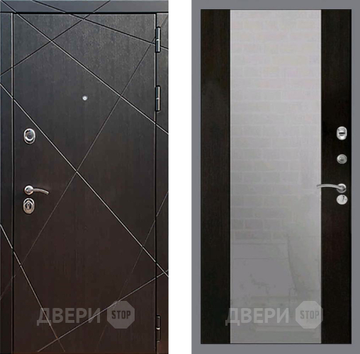 Входная металлическая Дверь Рекс (REX) 13 Венге СБ-16 Зеркало Венге в Пущино