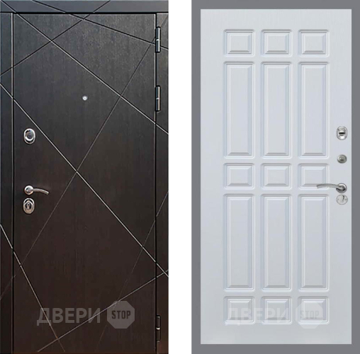 Входная металлическая Дверь Рекс (REX) 13 Венге FL-33 Белый ясень в Пущино