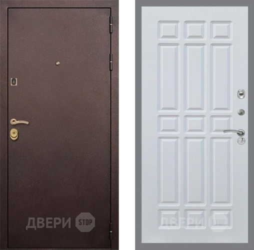 Входная металлическая Дверь Рекс (REX) Лайт 3К FL-33 Белый ясень в Пущино