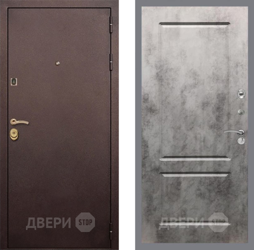 Входная металлическая Дверь Рекс (REX) Лайт 3К FL-117 Бетон темный в Пущино