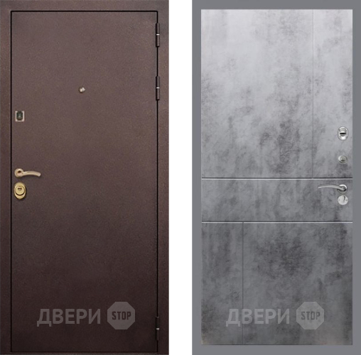 Входная металлическая Дверь Рекс (REX) Лайт 3К FL-290 Бетон темный в Пущино